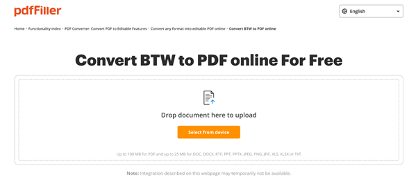 BTW Online Converter
